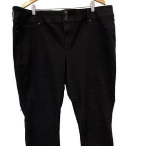 Torrid Skinny Denim Jeans Women 26T Plus Black Triple Button Contemporary Casual
